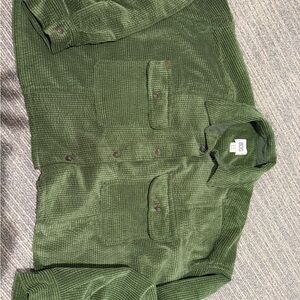 BDG Olive Corduroy Shirt Jacket EUC